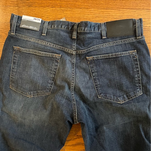 NWT Eddie Bauer Fleece Lined Classic Straight Flex Winter Jeans - Picture 6 of 10